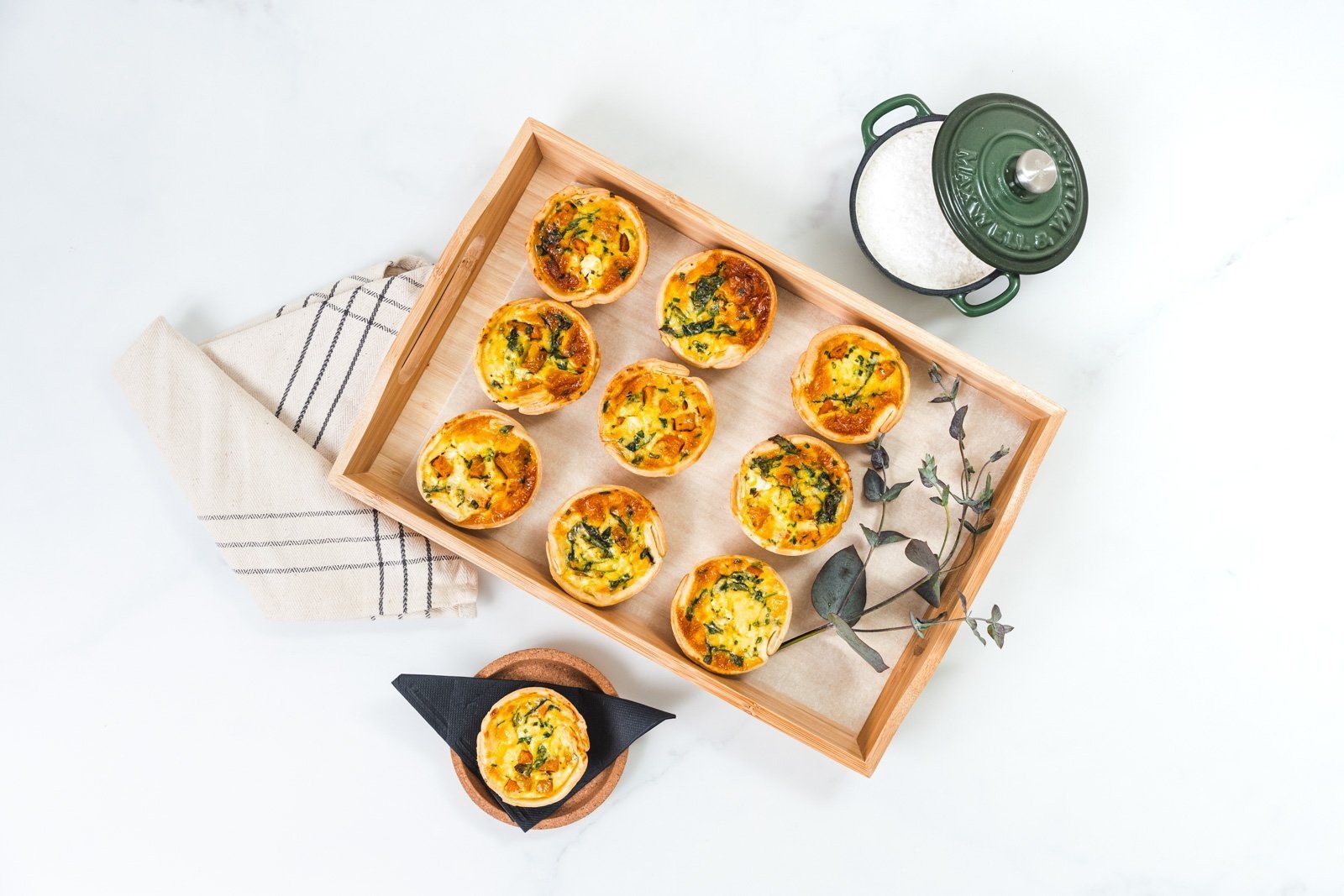 Quiche Roast Pumpkin, Feta, Pine Nut