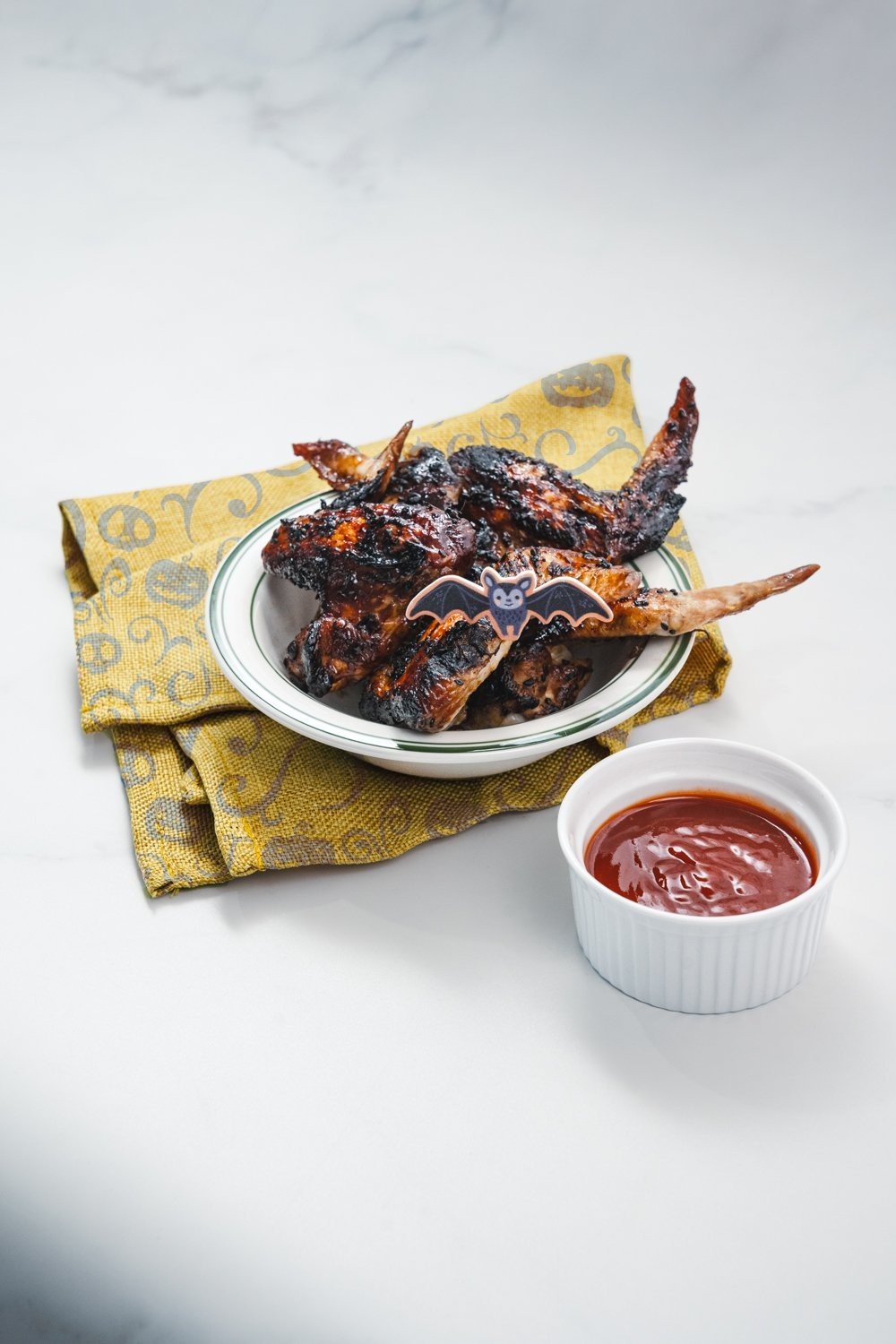 Bat (Chicken) Wings, Honey, Soy, Coriander, Sesame