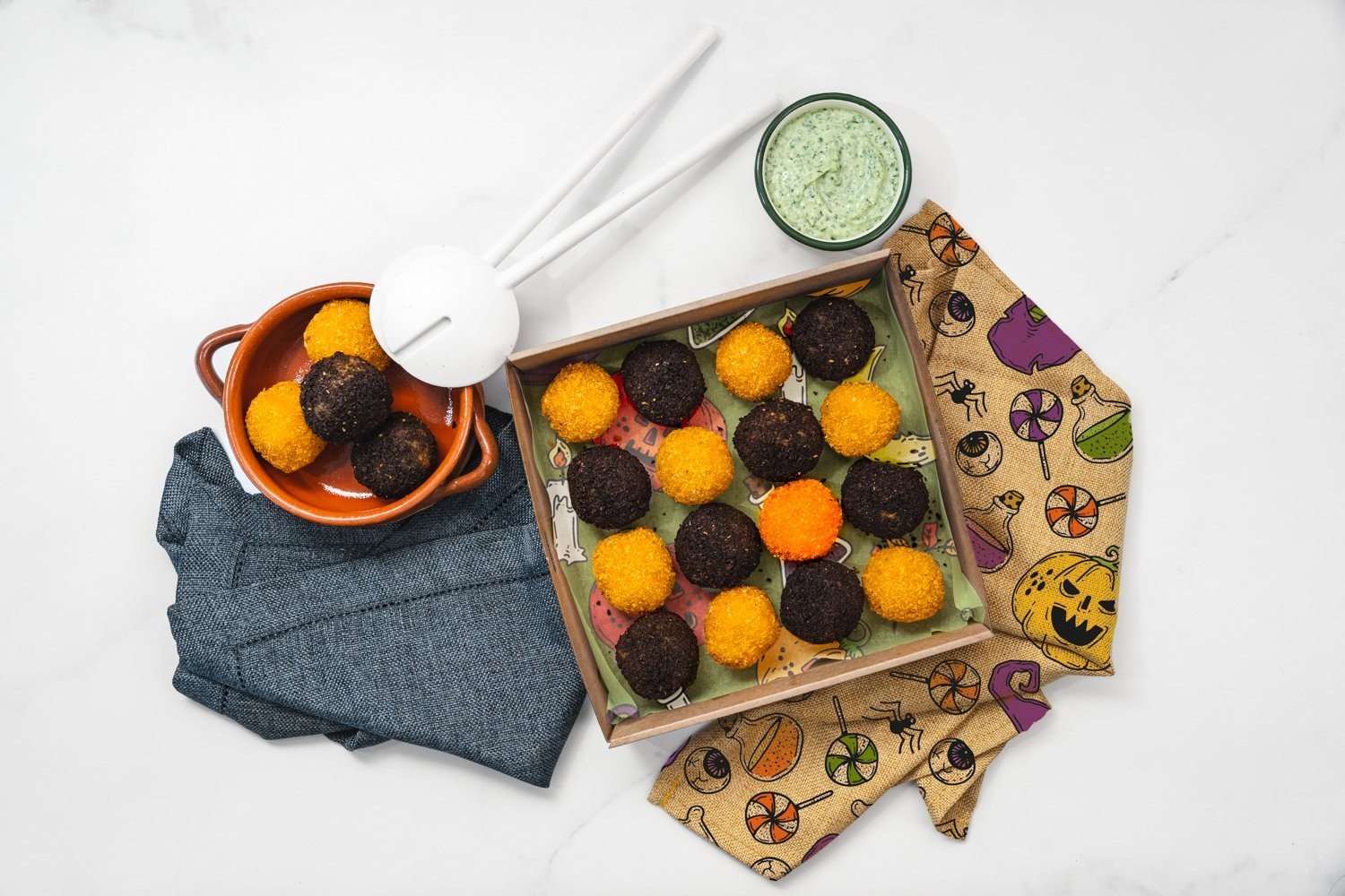 TRICK: Arancini Halloween Platter 
