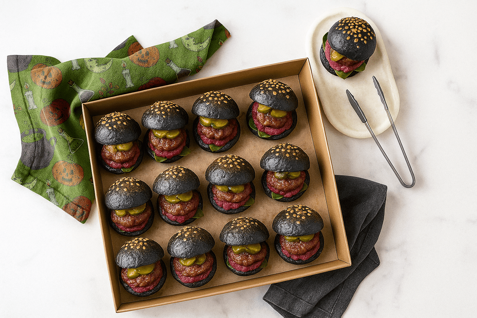 Midnight Charcoal Falafel Slider