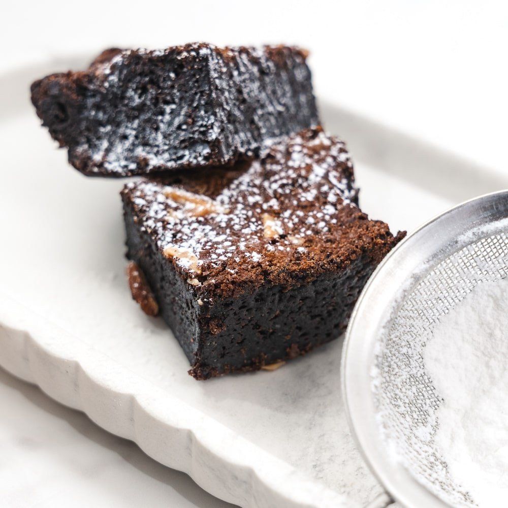 Gluten Free Choc-Fudge Almond Brownie Slice Platter - Feeds - 10-12