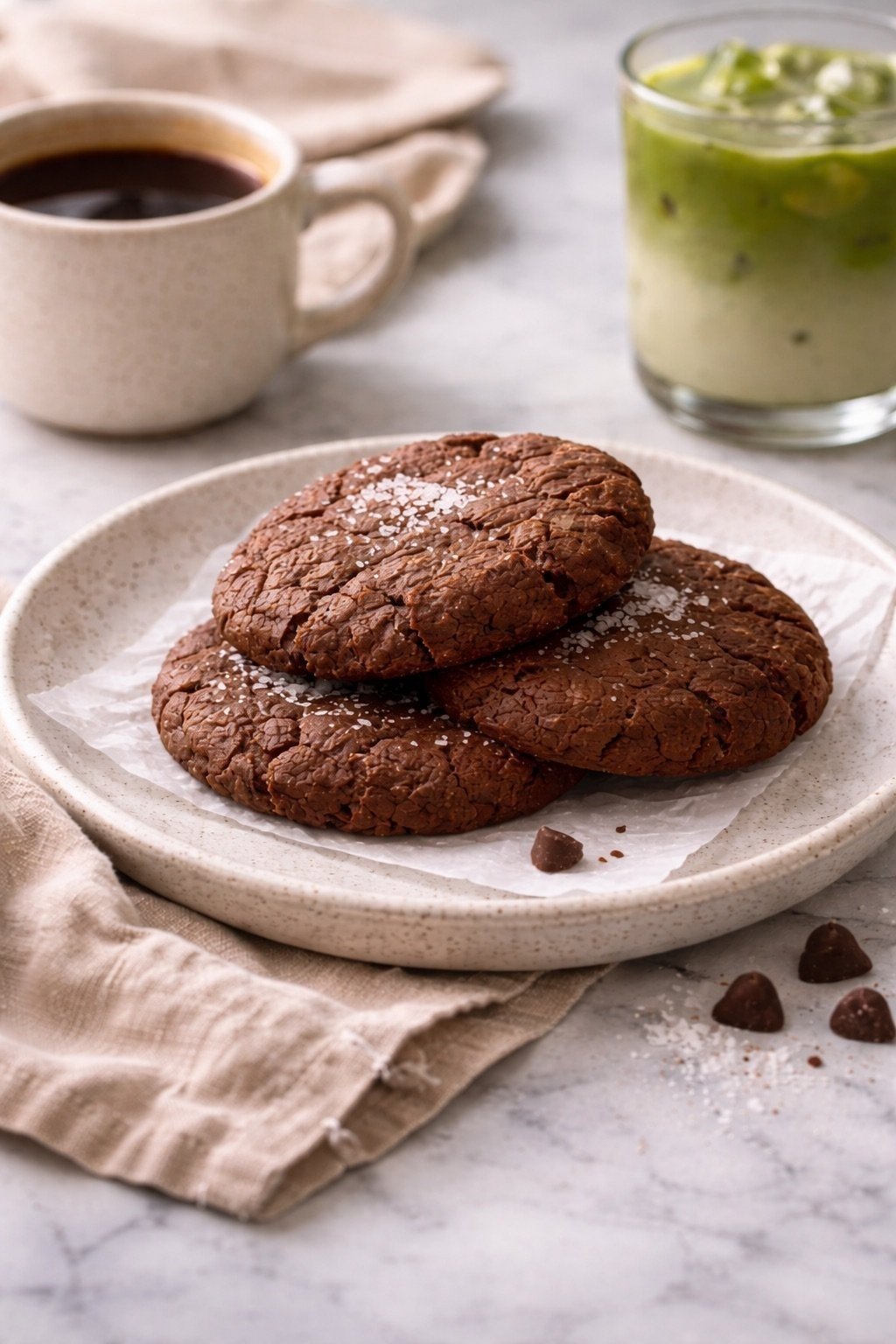 Dark Chocolate Cookie, Sea Salt, Milk Chocolate Drizzle