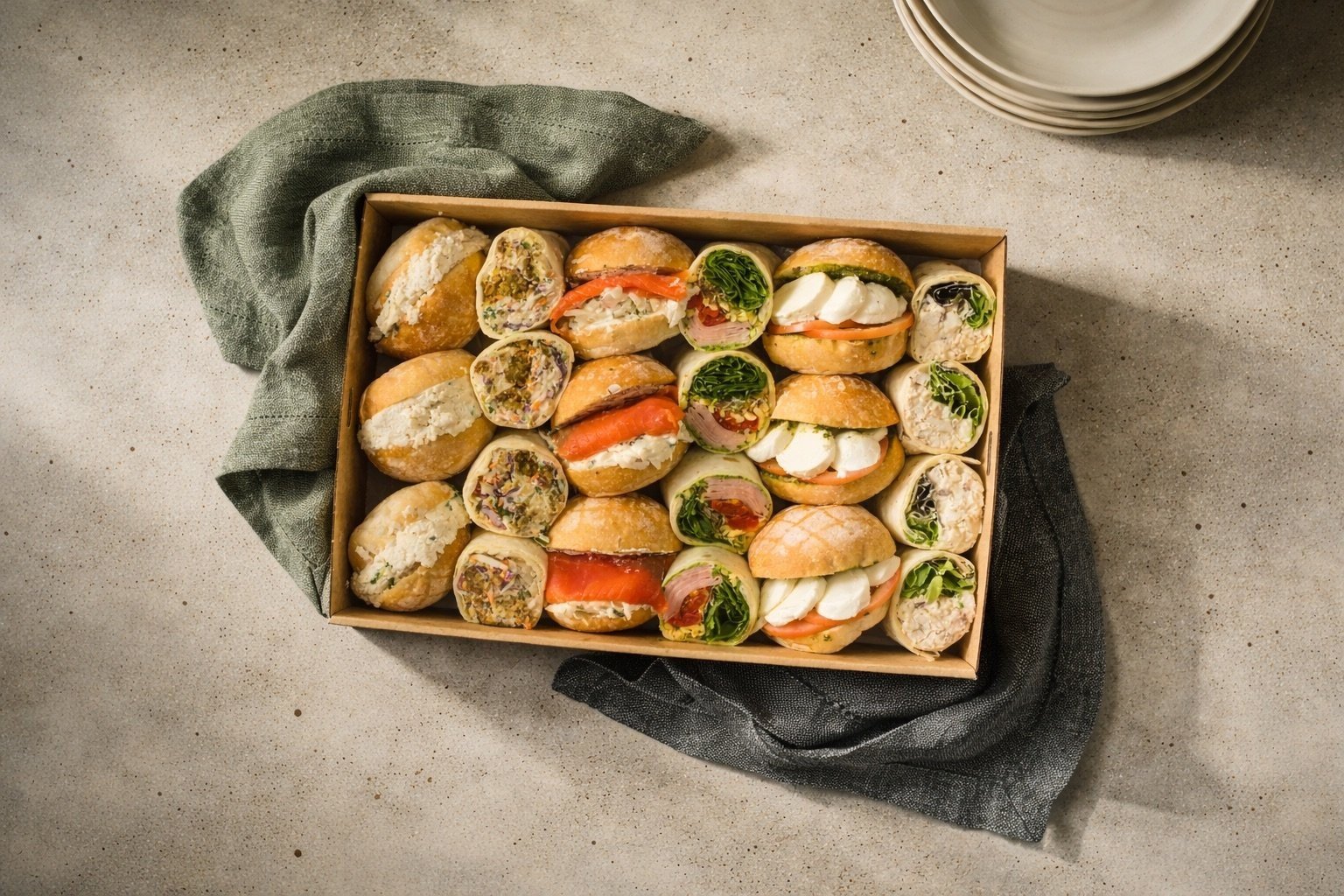 Wraps and Gourmet Rolls Feeds 10 -12