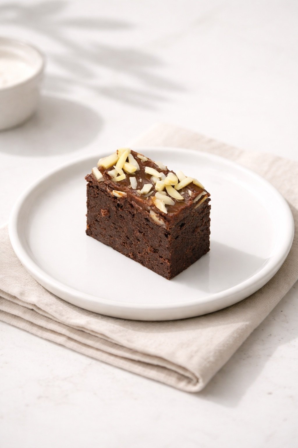 Fudge Brownie, Dark Chocolate And Almond, Dark Chocolate Ganache