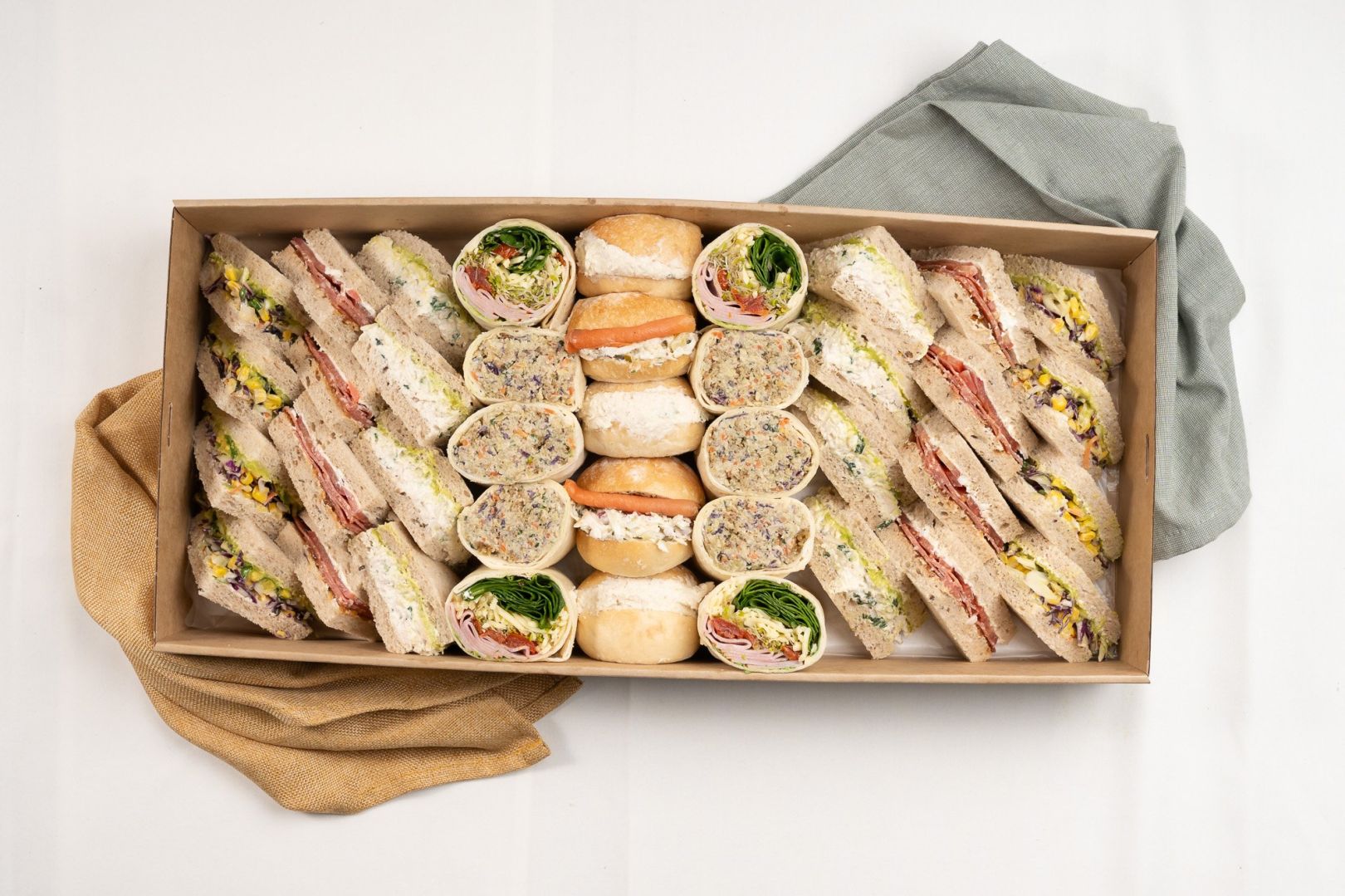 Gourmet Sandwiches, Wraps and Rolls Box / Feeds 10 - 12