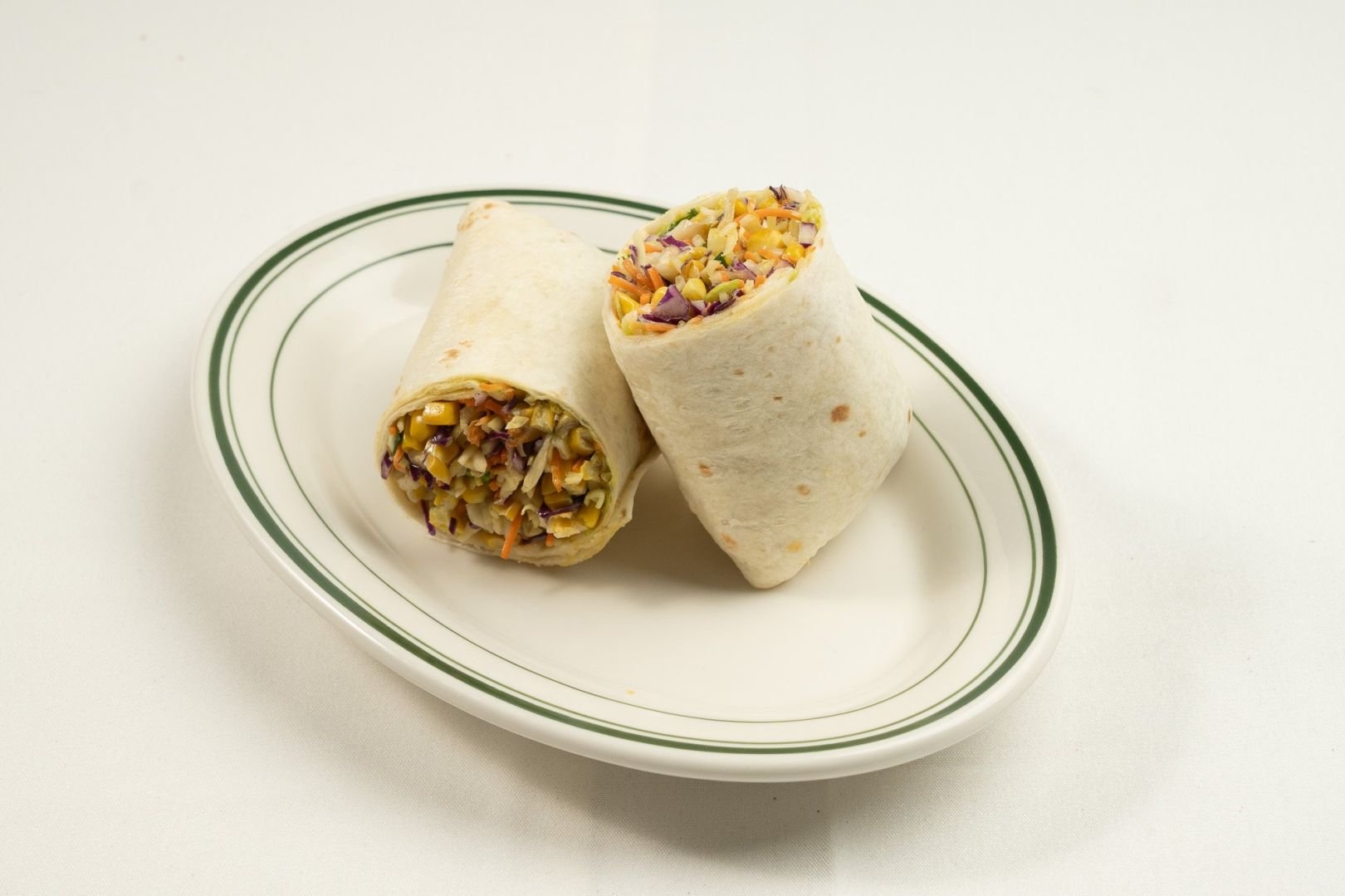Vegan Cali Corn Wrap with Tahini and Hummus