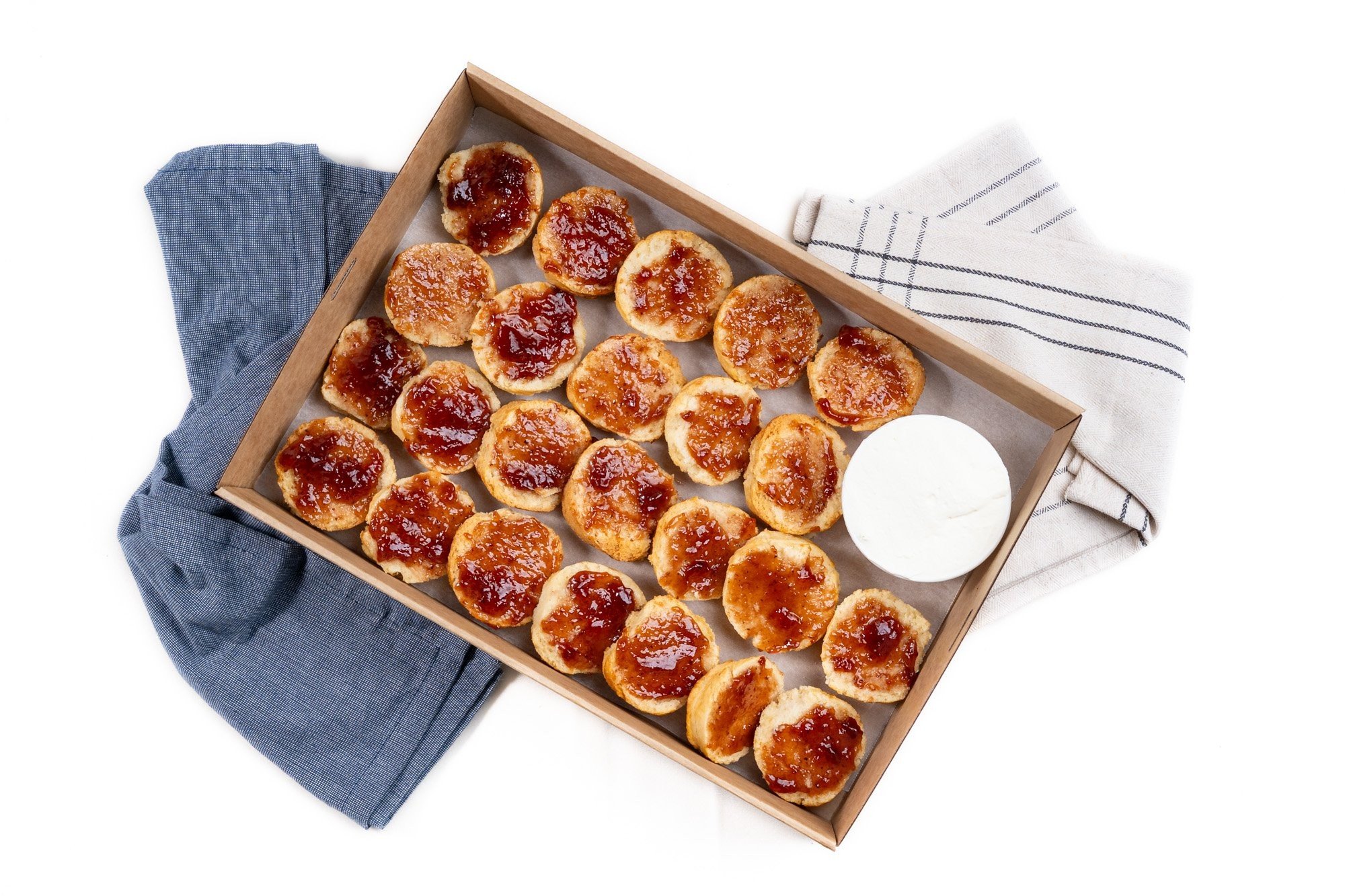 Mini Lemonade Scones with Jam & Cream Box