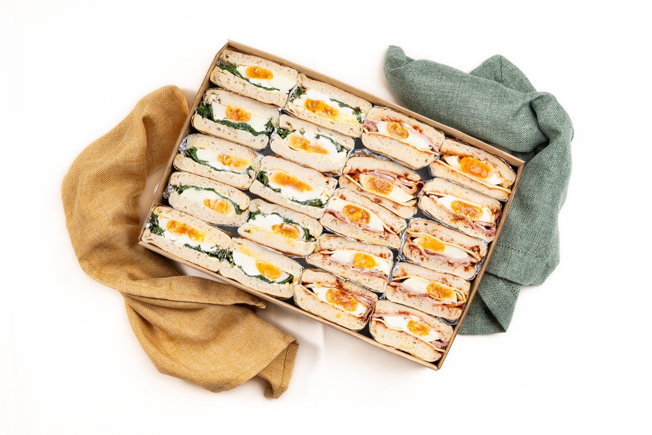 Shared Mixed Savoury English Muffin Box / Feeds 10 - 15