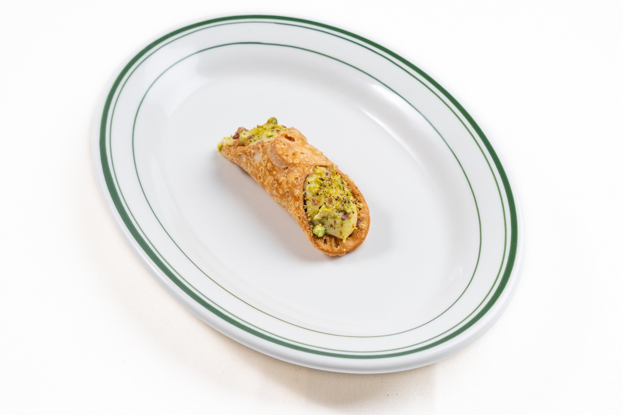 Cannoli, Pistachio Cream and Crumb