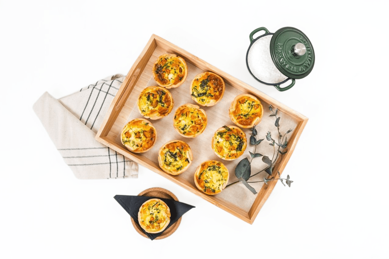 Vegetarian Quiche, Roast Pumpkin, Feta