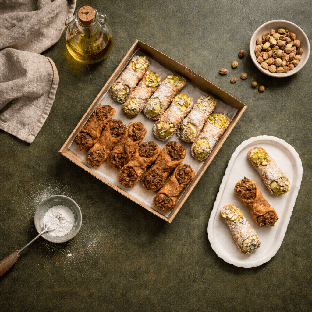Cannoli, Pistachio, White Chocolate Cream