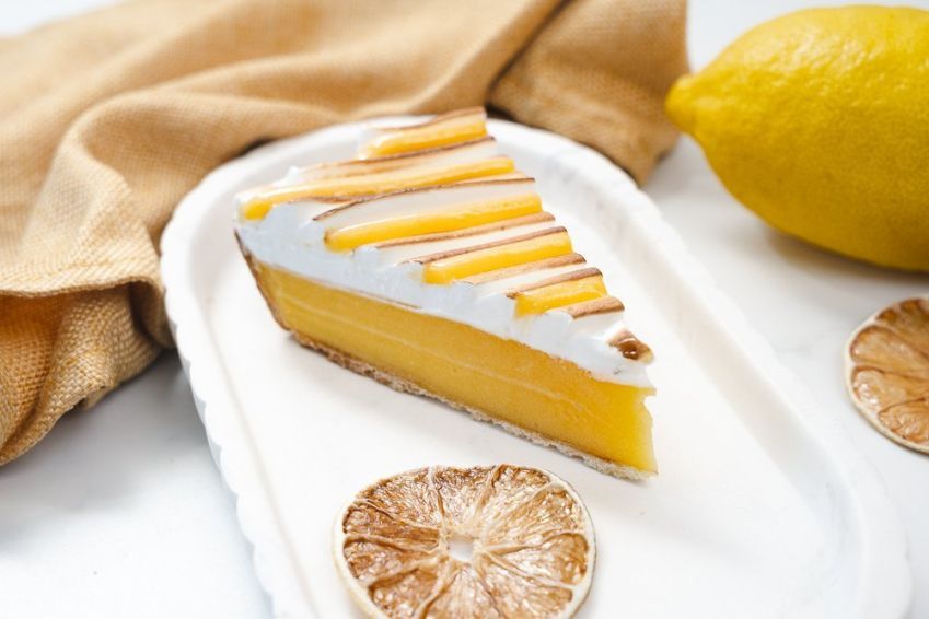 Tangy Lemon Curd Pie, Torched Meringue