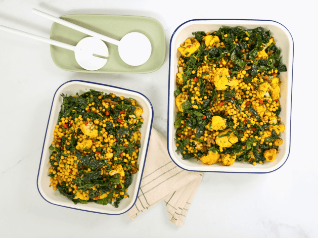 Pearl Couscous, Roast Cauliflower & Kale Salad Side Platter for 10