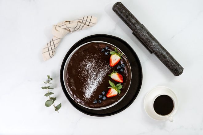 Flourless Chocolate Almond with Dark Chocolate Ganache