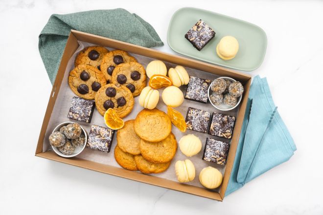 Mixed Sweet Platter with Bliss Balls, Brownies & Cookies