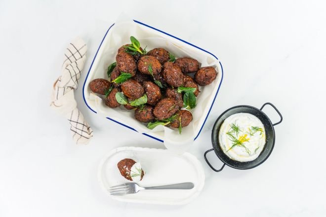 Lamb Kofta Skewers with Mint Yoghurt