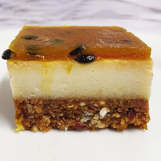 Raw Passionfruit and Lime Cheesecake