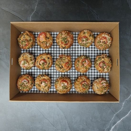 Gluten Free and Vegan Tomato, Olive and Buckwheat Muffin Box