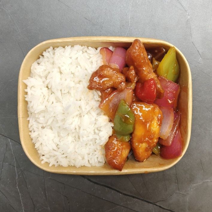 Sweet and Sour Chicken and Rice