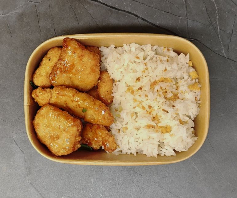 Honey Chicken and Steamed Rice
