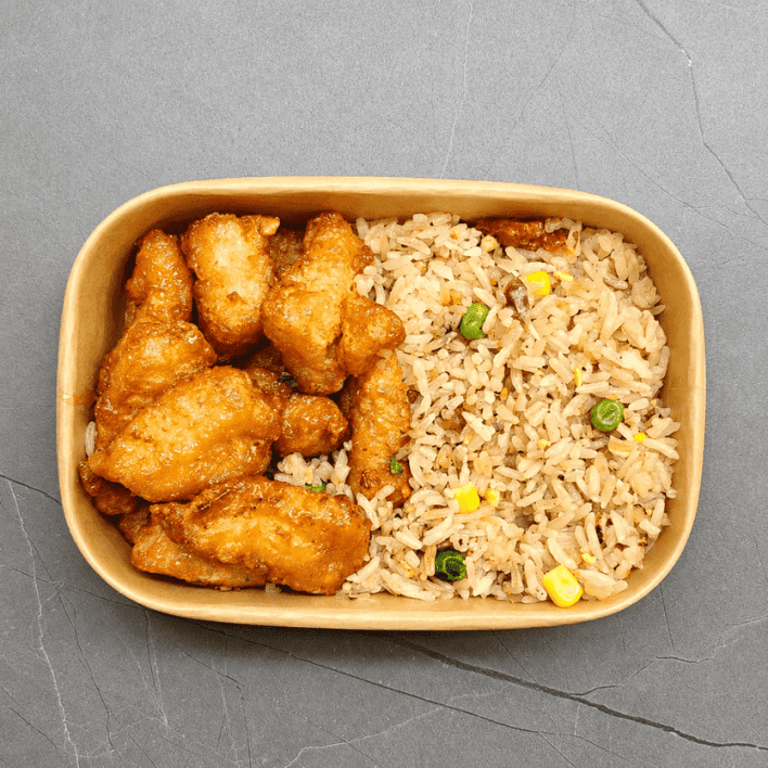 Honey Chicken and Fried Rice