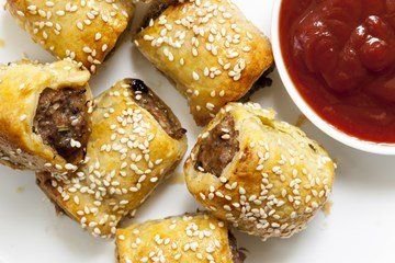 Pork, Beef and Fennel Sausage Rolls - Individual Canape Size