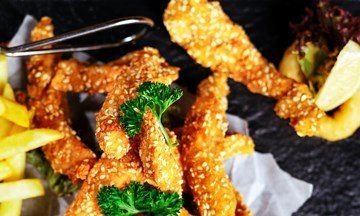 Chicken Strips with Honey Mustard Mayonnaise