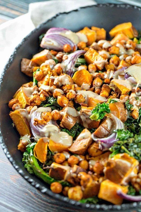 Chickpea, Sweet Potato and Kale Salad - Individual Pot