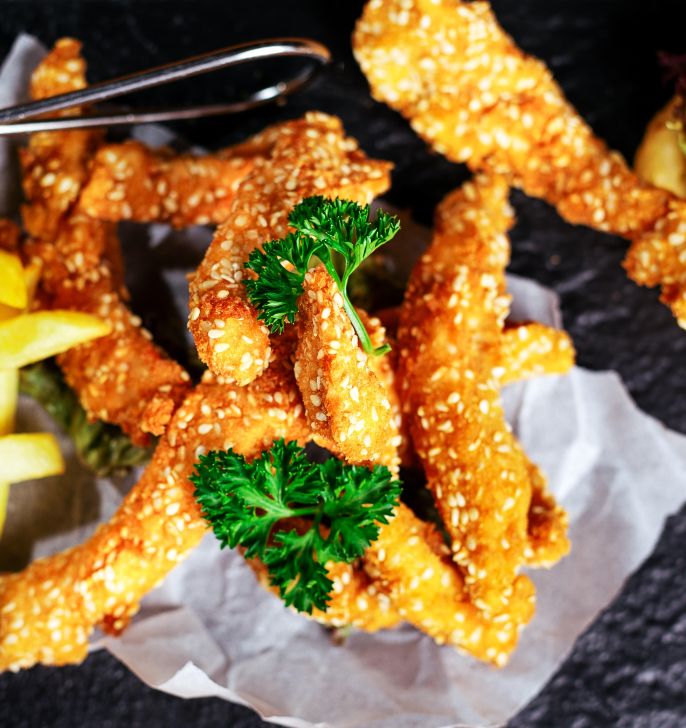 Chicken Strips with Honey Mustard Mayonnaise