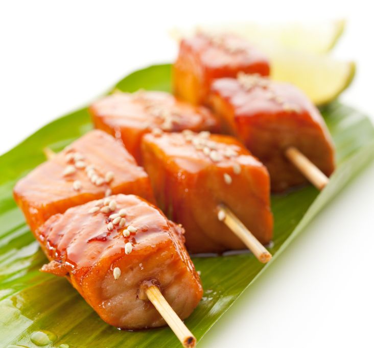 Teriyaki Salmon Skewers (GF, DF)