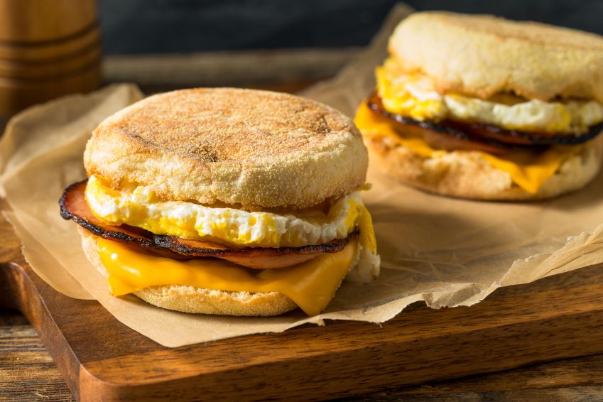 Egg and Bacon English Muffin
