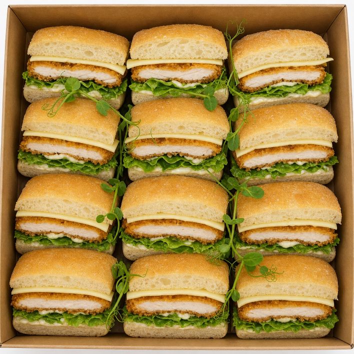 Chicken Schnitzel Turkish Rolls
