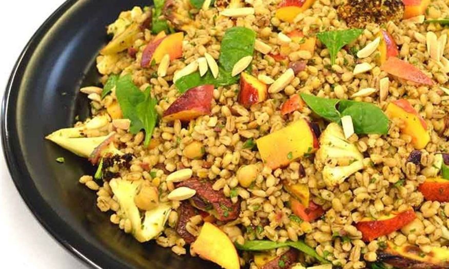 Middle Eastern Barley & Roasted Vegetable Salad (v,ve,df)