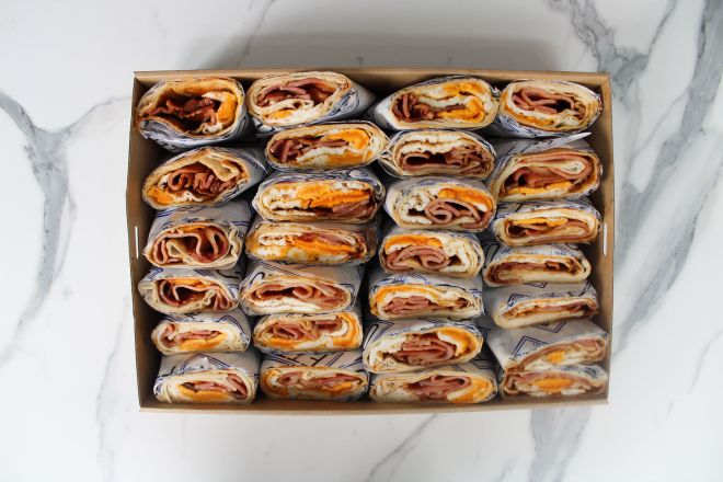 Fried Egg And Bacon Wrap With BBQ Sauce