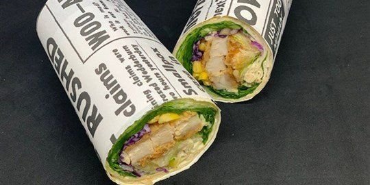 Chicken Snitzel & Salad.