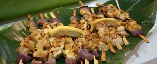 Persian lemon & saffron chicken canape