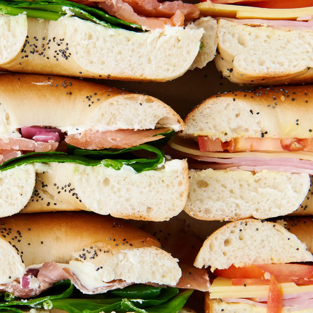 Breakfast Bagel Platter | Smoked Salmon, Falafel & Ham & Cheese