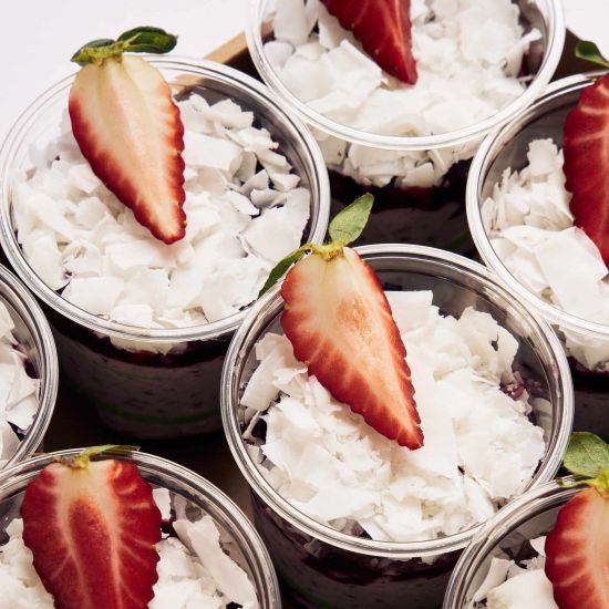 Tropical Indigo Pudding Platters