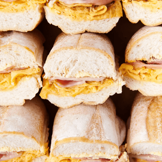 Bacon & Egg Roll Platter
