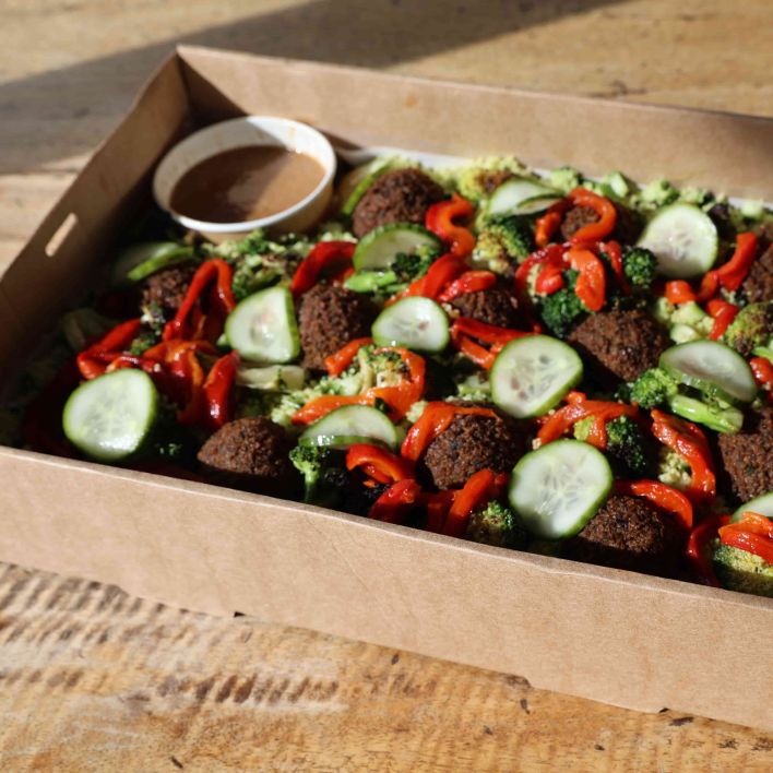Falafel & Couscous Garden Salad Platter