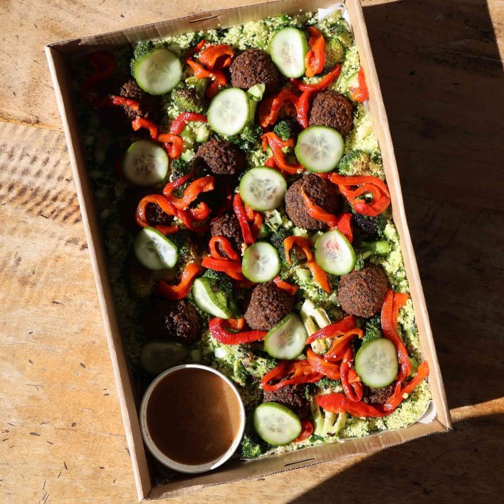Falafel & Couscous Garden Salad Platter