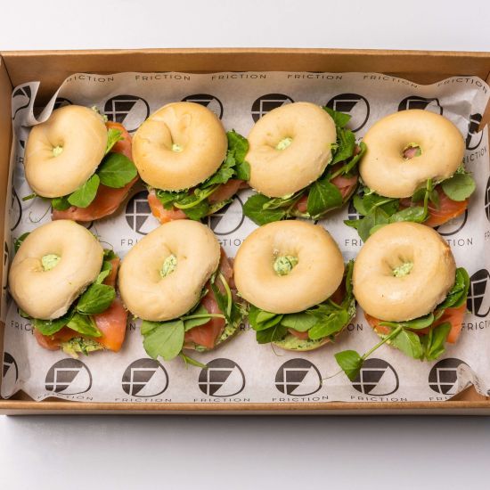 Salmon & Herb Cream Cheese Mini Bagels