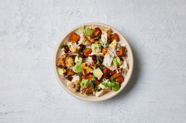 Spicy Swordfish Individual Salad Bowl