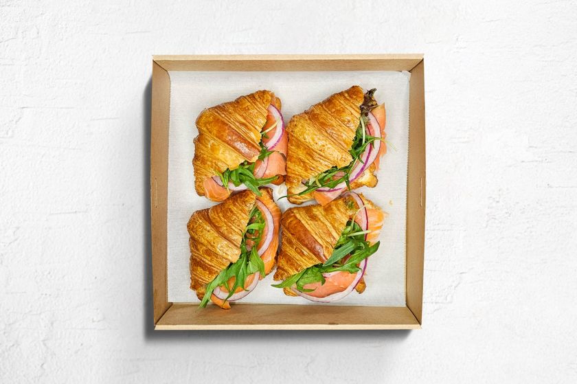 smoked salmon mini croissant