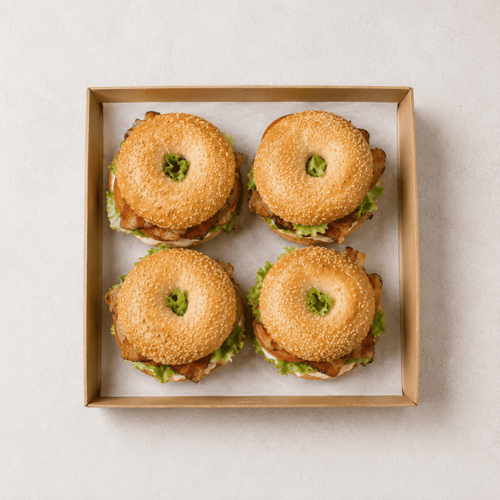 mini BLT bagels 4 piece platter