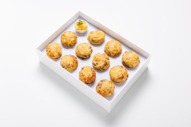 Four Cheese, Caramelized Onion and Chive Scones w/ Butter