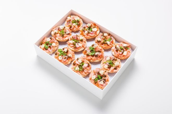 House Smoked Salmon, Bagels, Cream Cheese, Fried Capers