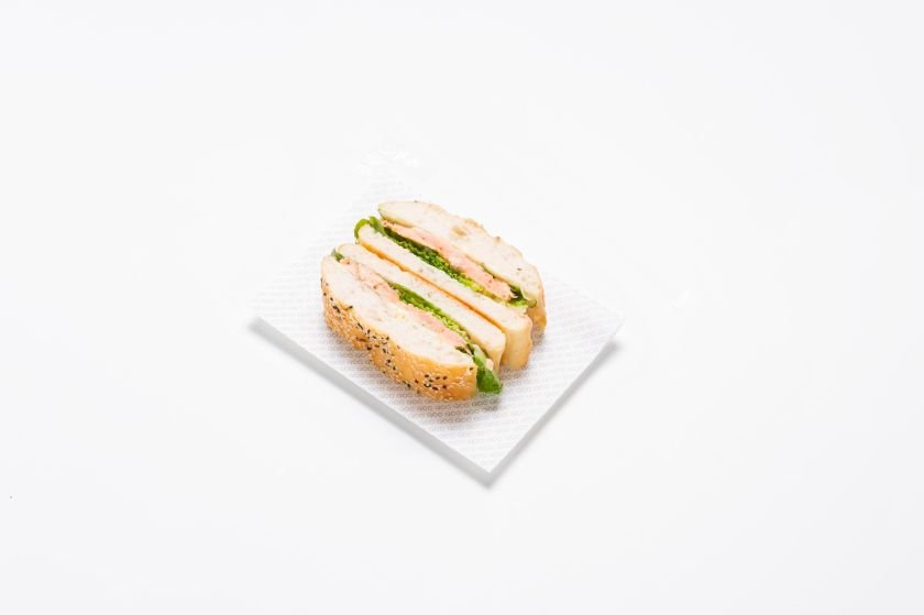 Individual Turkish - Hot Smoked Salmon, Baby Cos, Cucumber, Horseradish Mayo