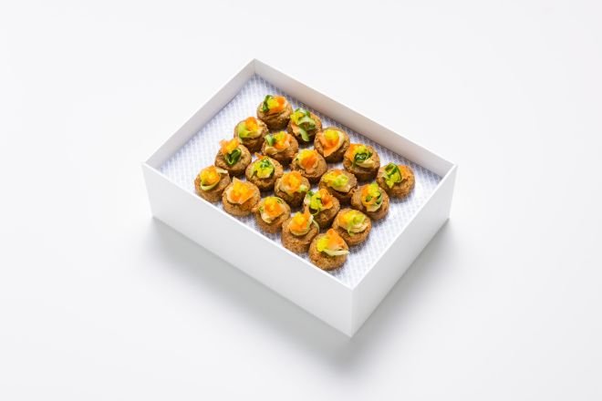 Mini Falafel, Pickled Carrot, Courgette, Hummus