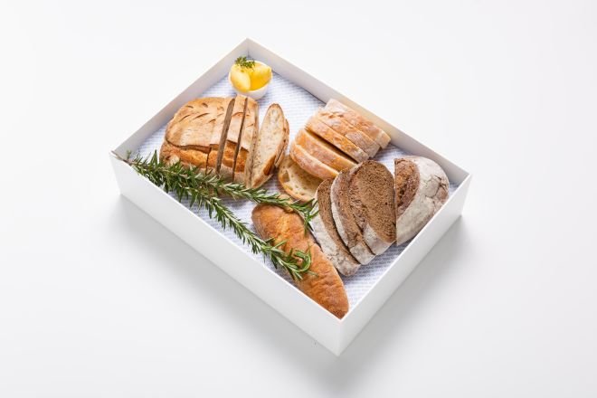 Bread Selection - Sourdough, Ciabatta, Baguette, Smoked Butter